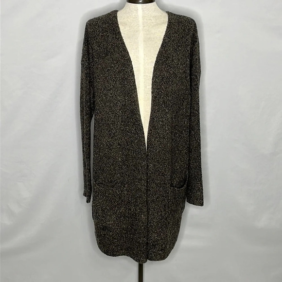 Garnet Hill Merino Wool & Yak Hair Long Line Oversized Cardigan - Size XS - Picture 1 of 6